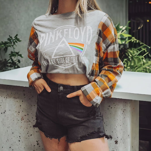 Pink Floyd tee x flannel