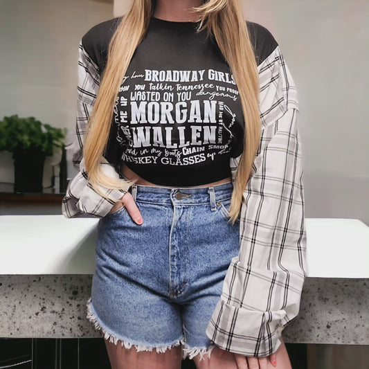 Morgan Wallen tee x plaid