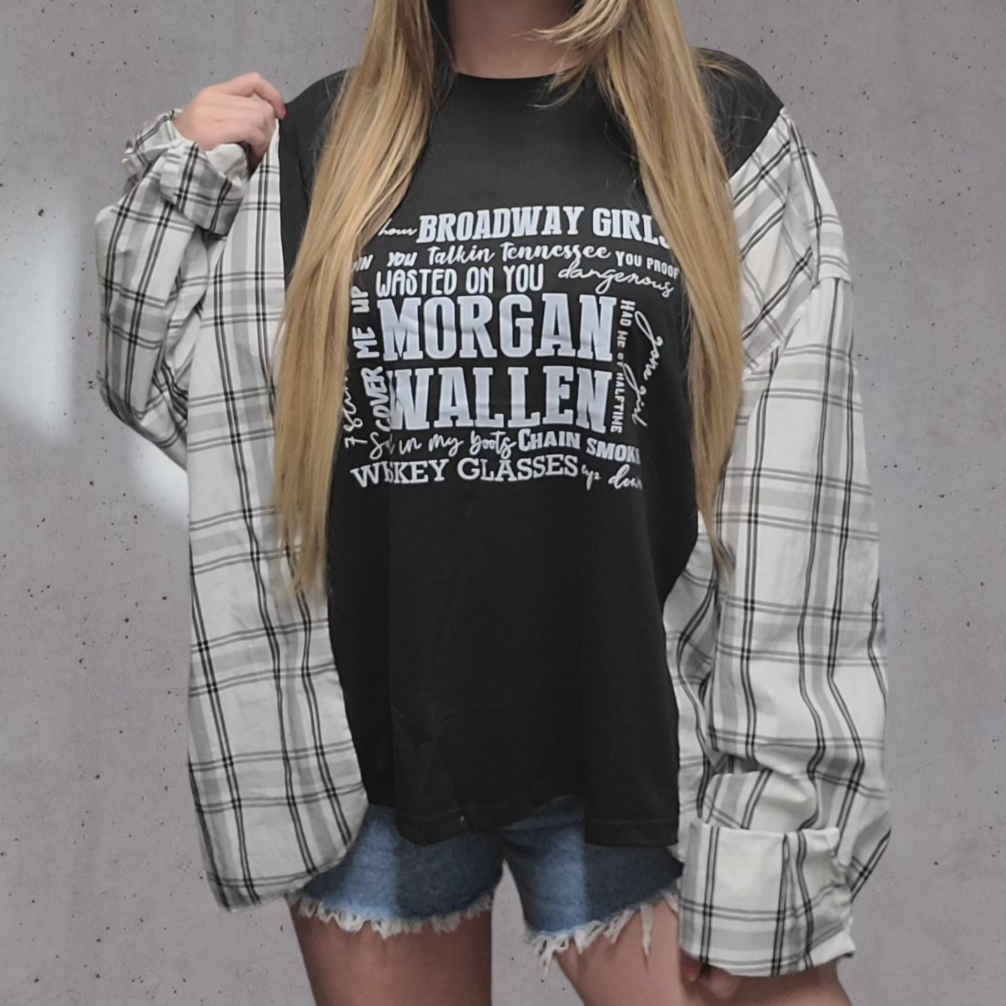 Morgan Wallen tee x plaid