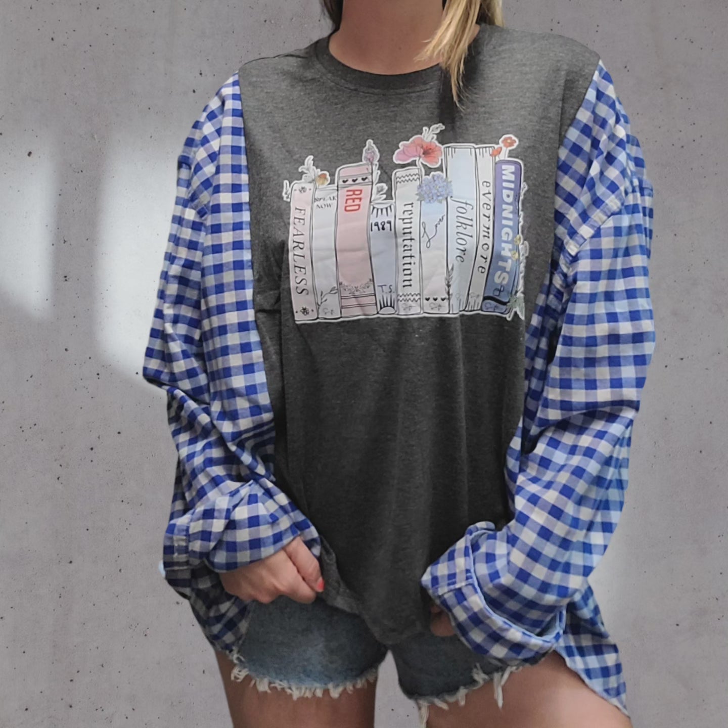 Taylor Swift tee x plaid