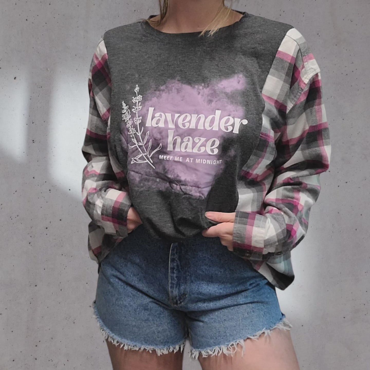 Taylor Swift lavender haze tee x flannel