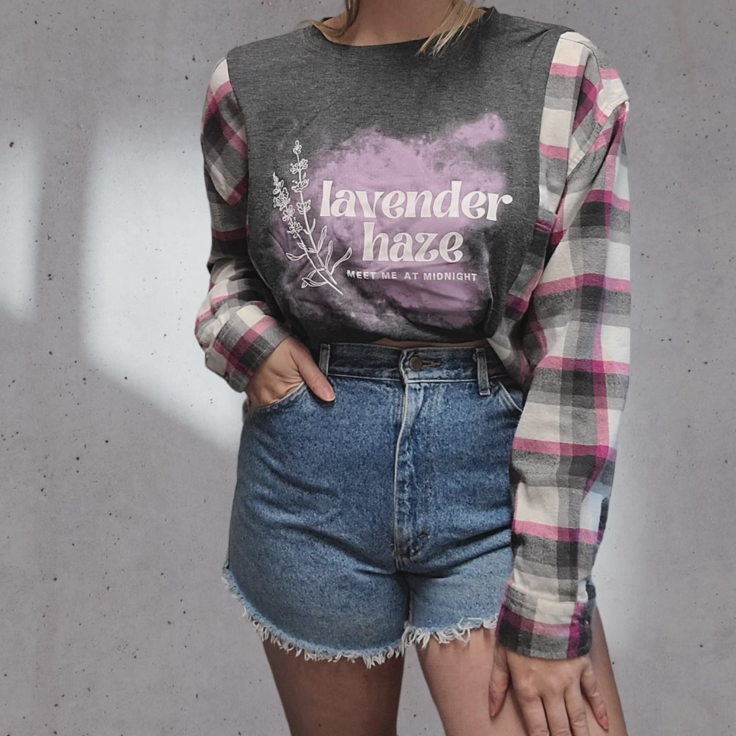 Taylor Swift lavender haze tee x flannel