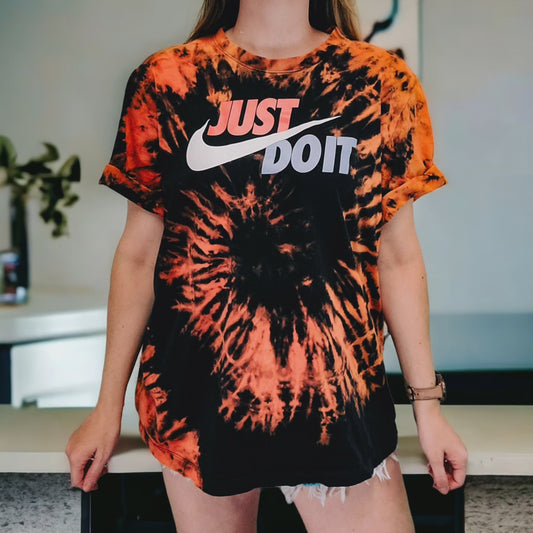 Reverse tie dye Nike tee