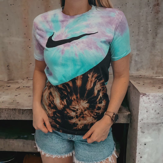 Tie dye/reserve tie dye Nike split tee