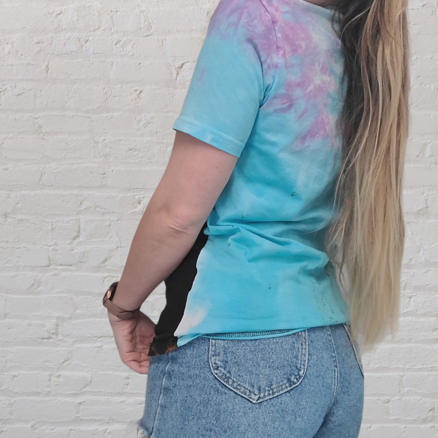 Tie dye/reserve tie dye Nike split tee