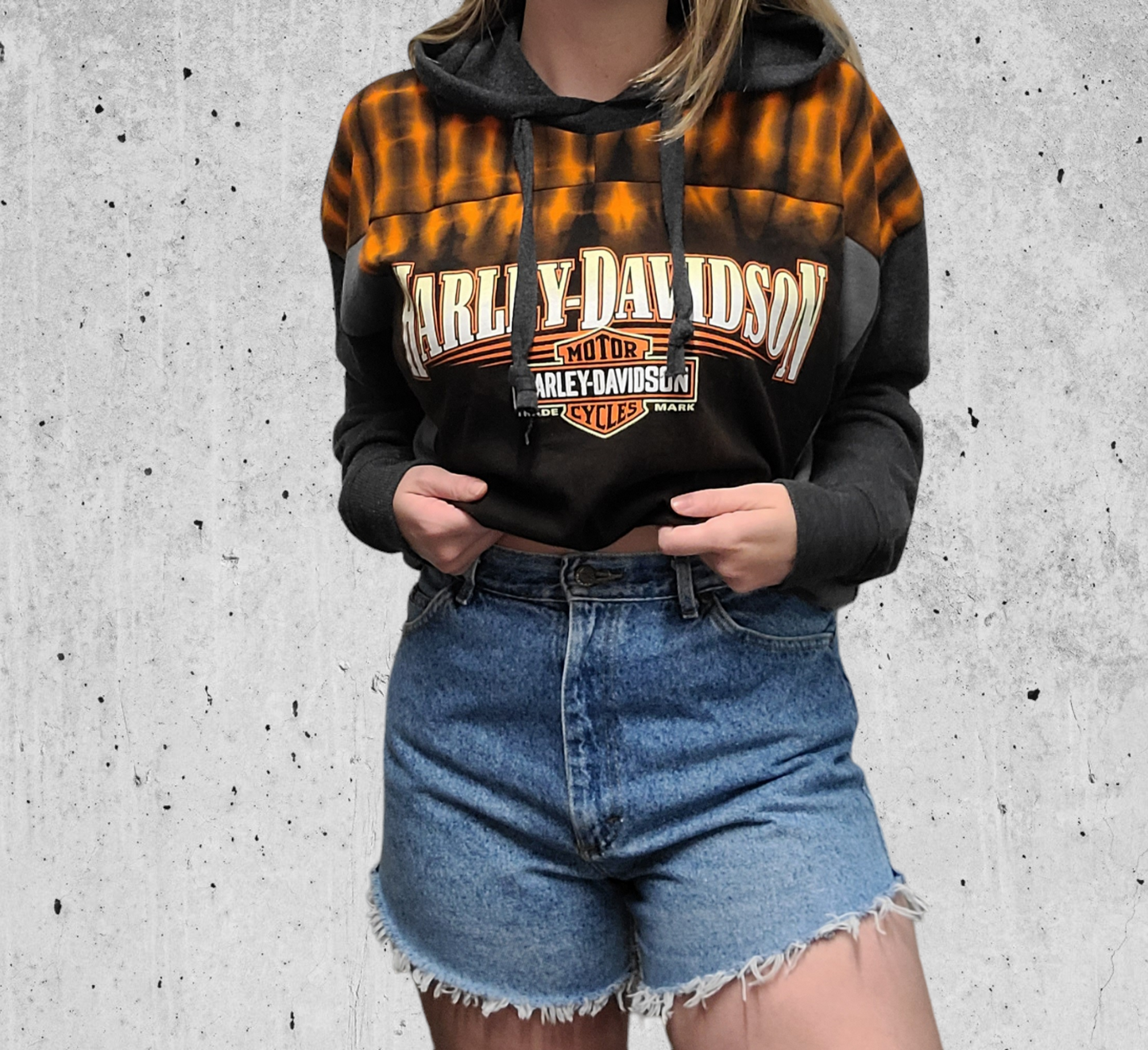 Harley Davidson patchwork hoodie🏍