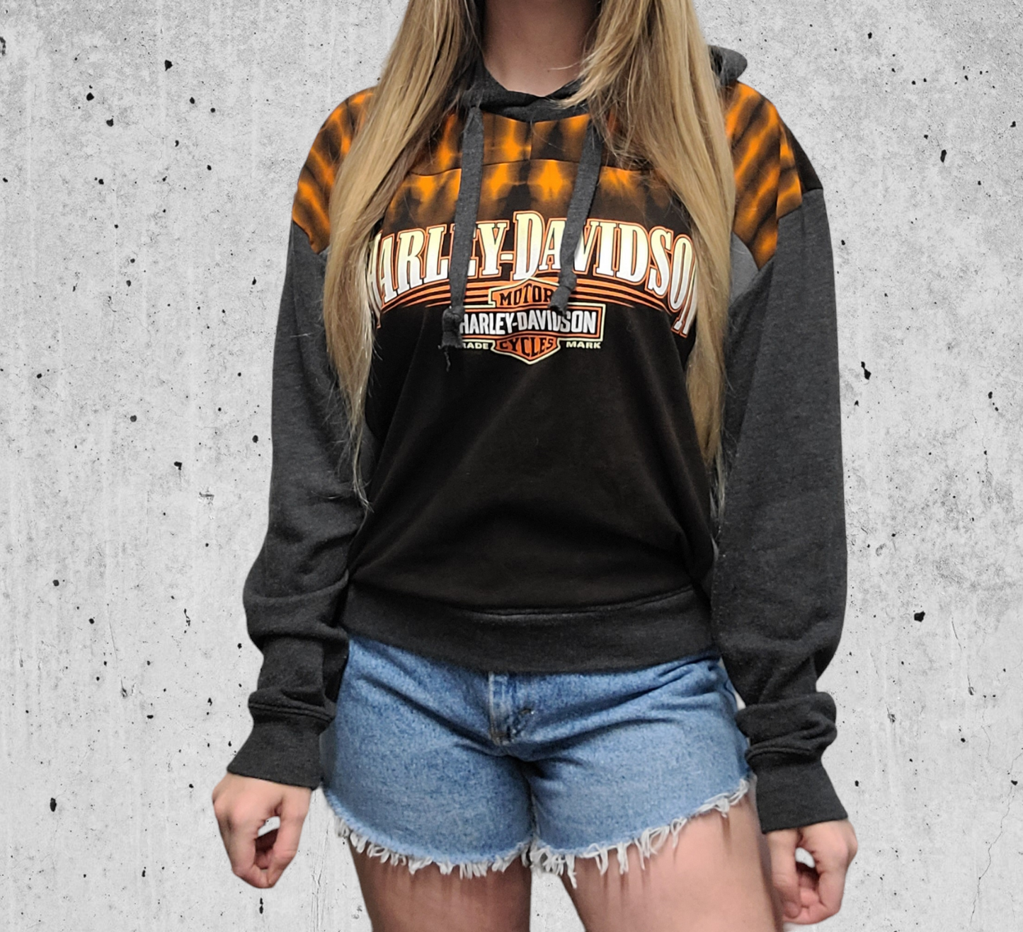 Harley Davidson patchwork hoodie🏍