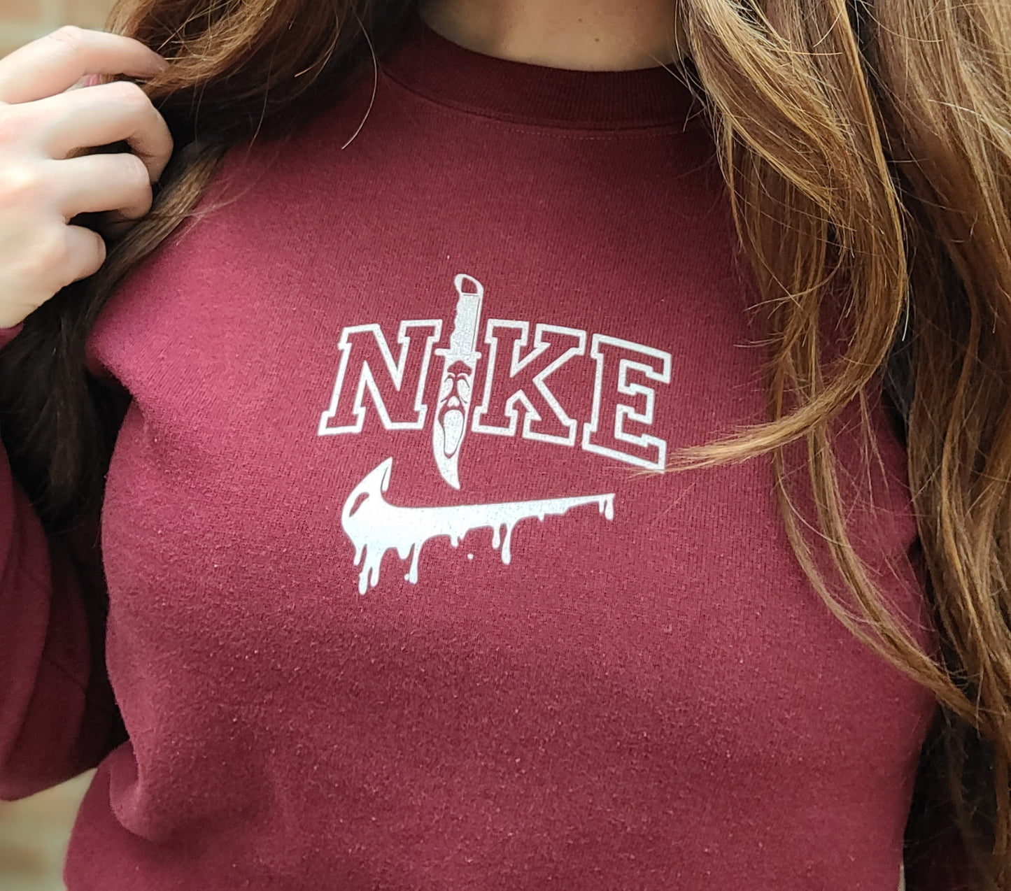 Vintage crewneck with Ghostface Nike logo