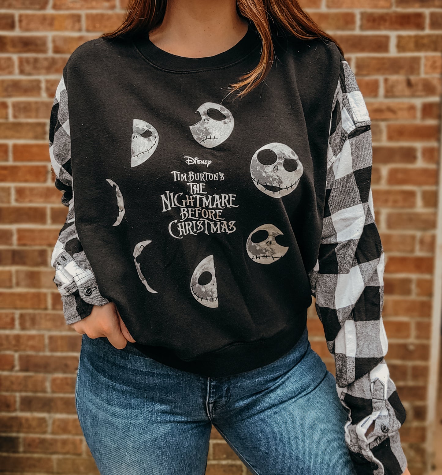 The Nightmare before Christmas crewneck x flannel