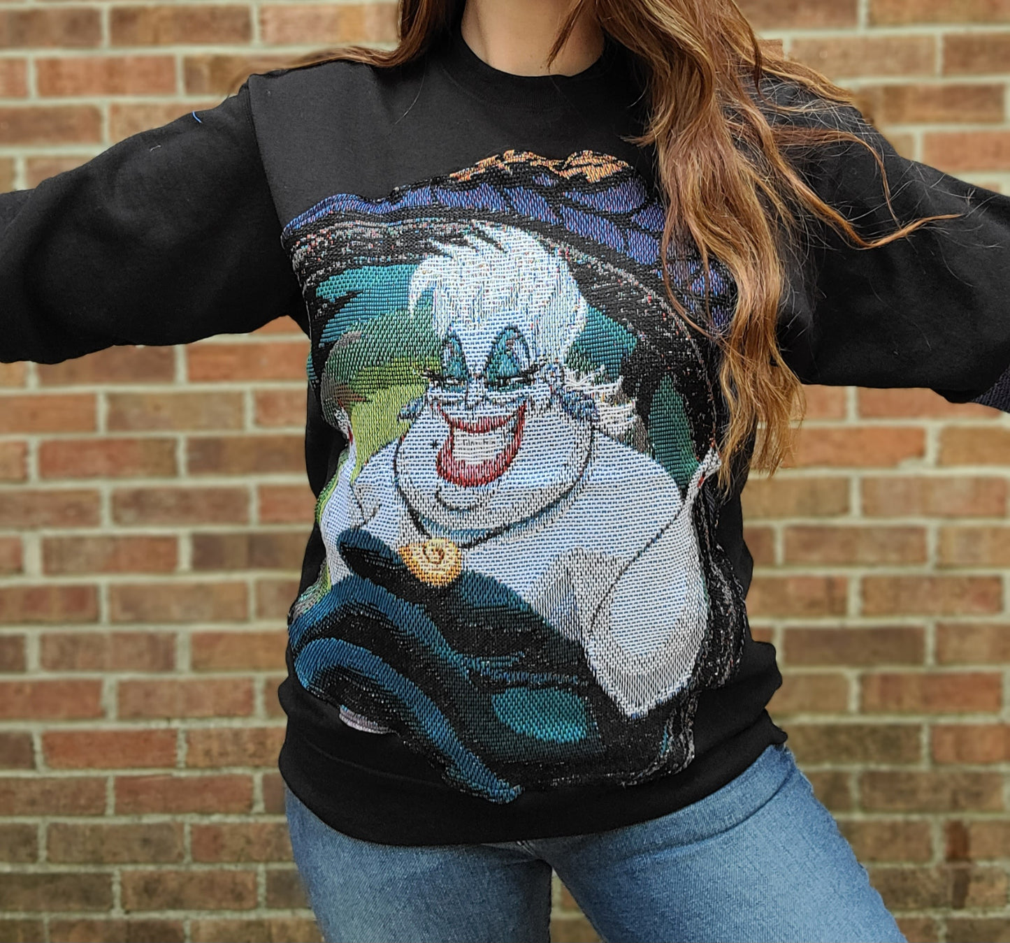 Disney Ursula tapestry crewneck