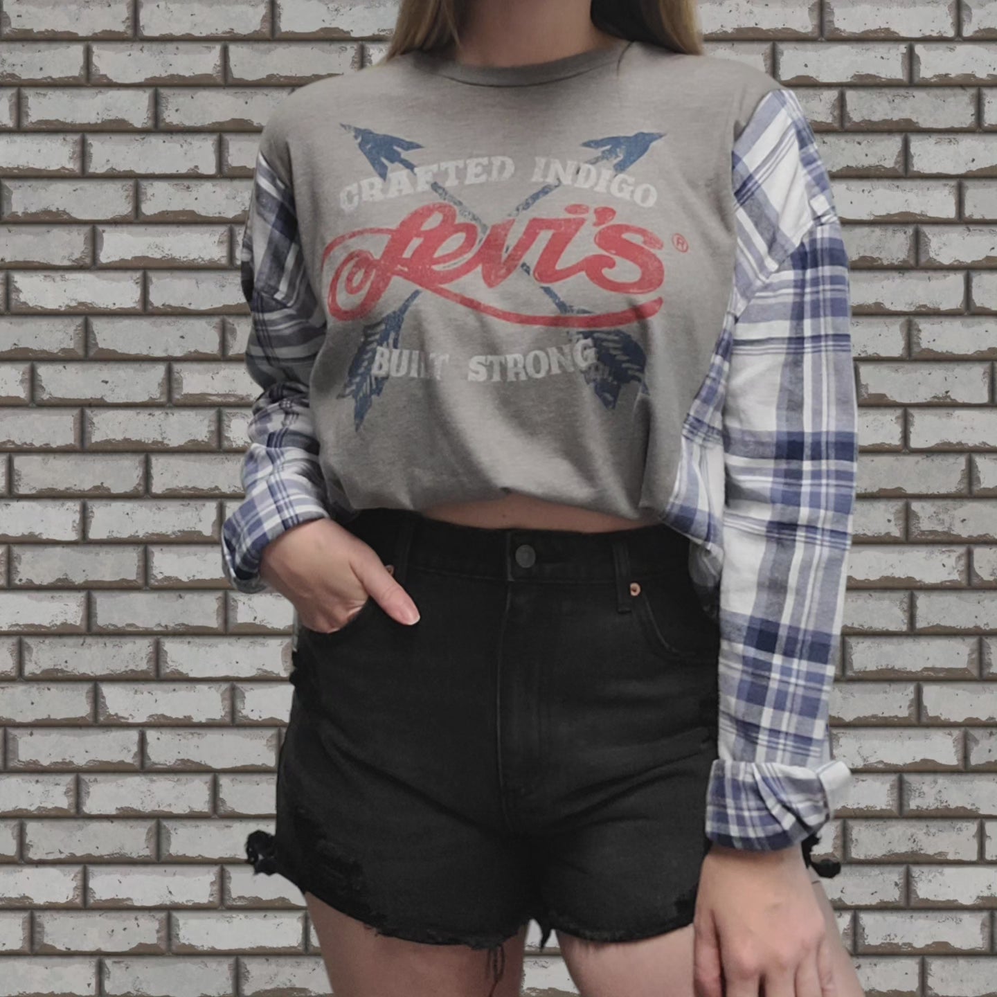 Levi's flannel tee