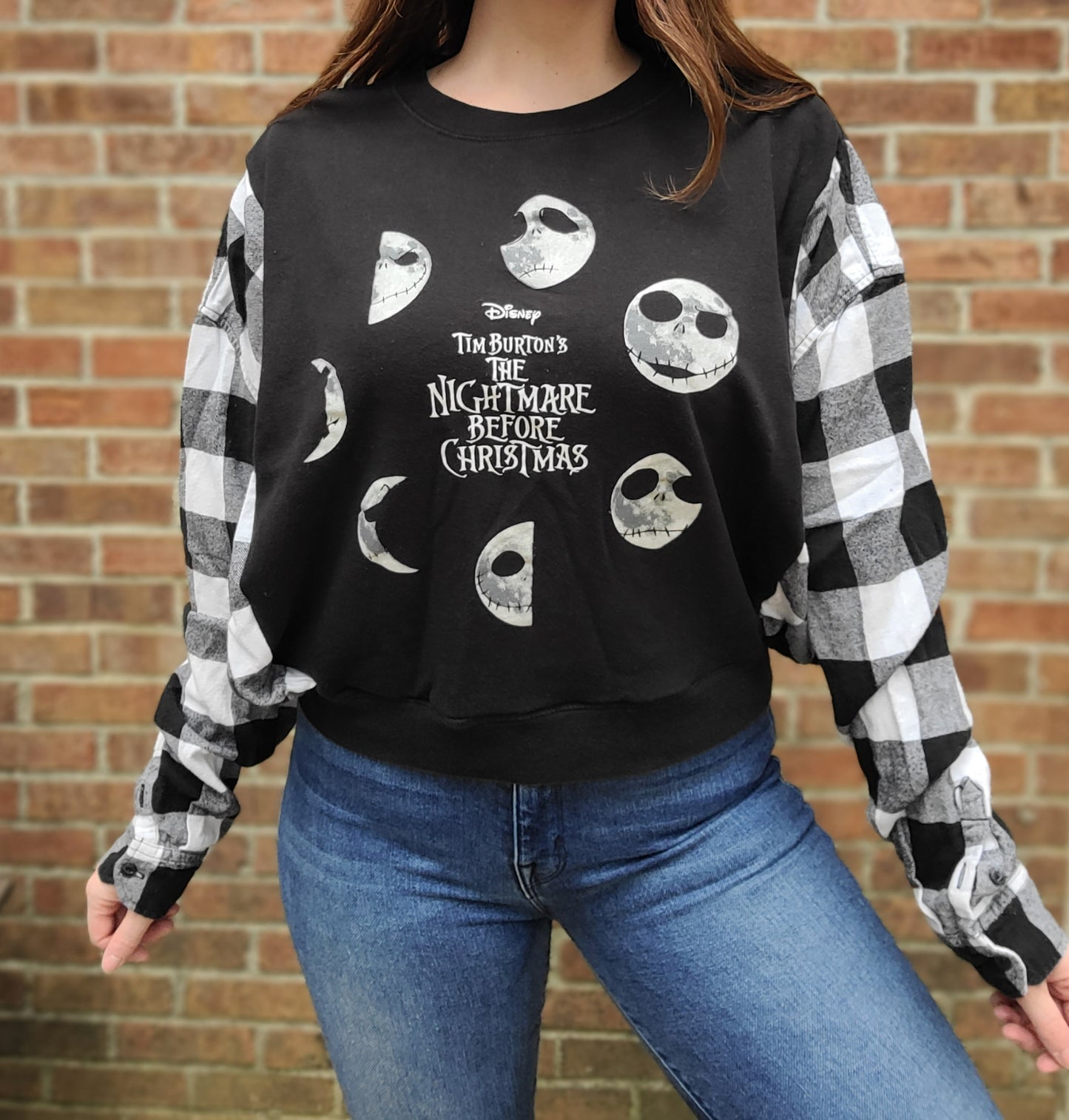 The Nightmare before Christmas crewneck x flannel