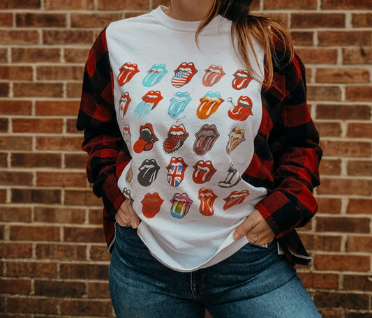 The Rolling Stones flannel tee