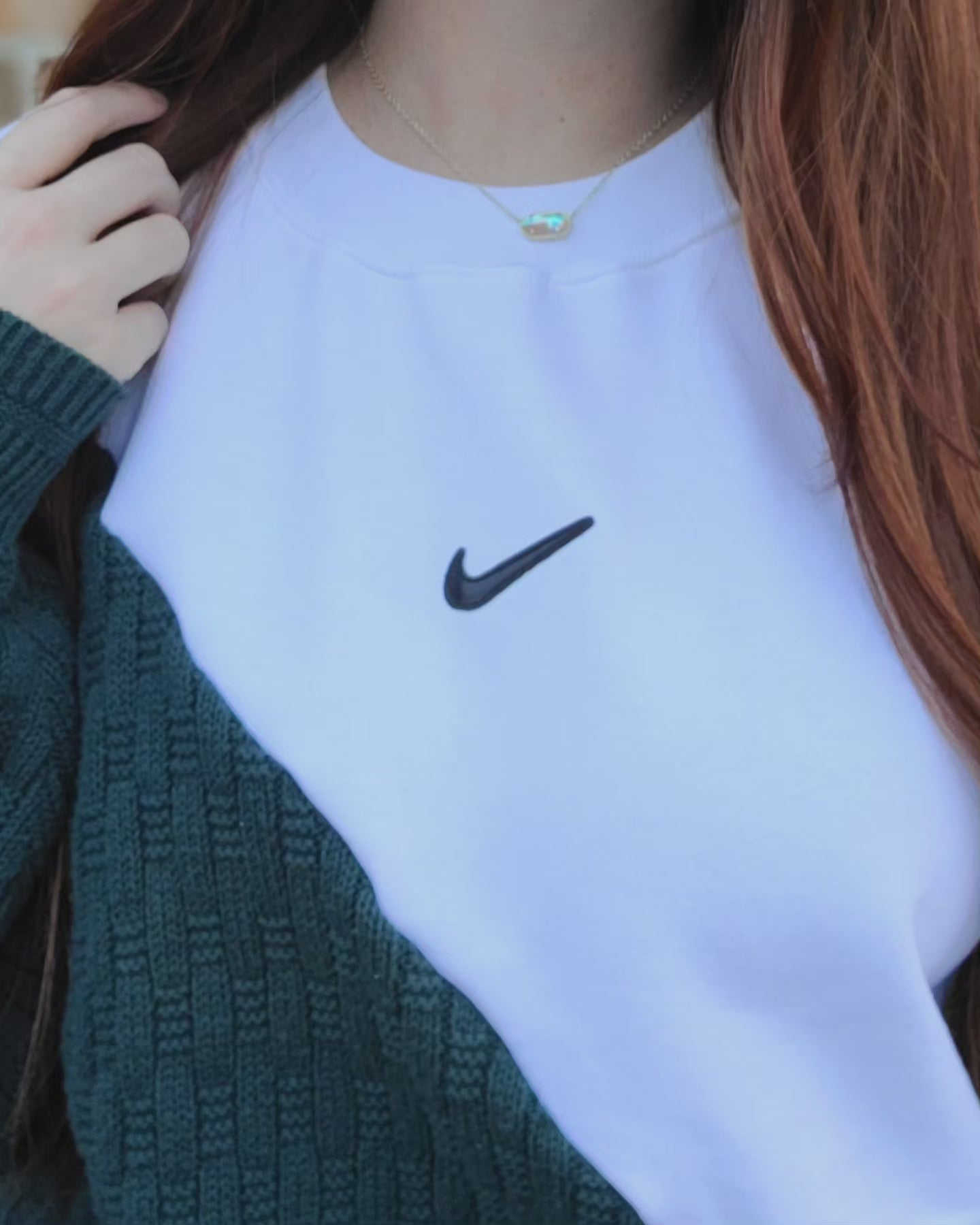 Vintage sweater x crewneck with nike patch