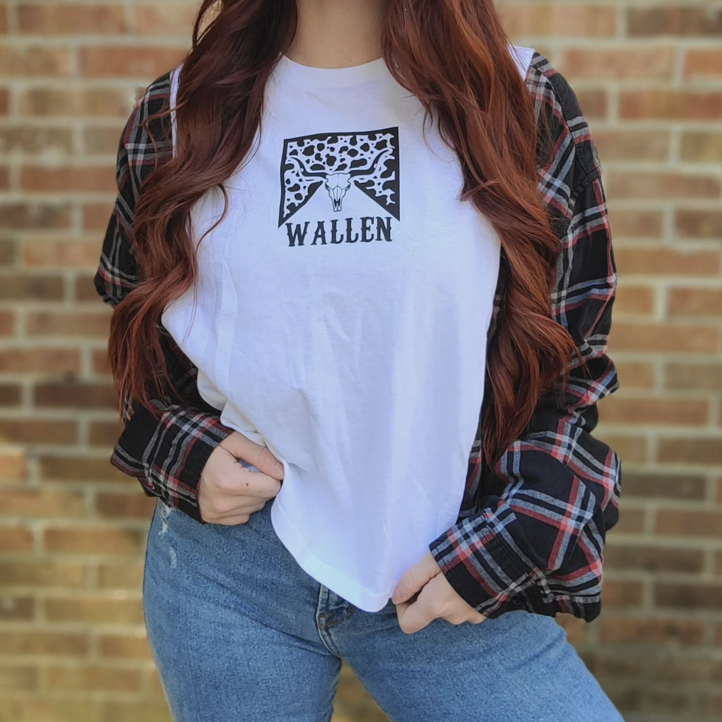 Morgan Wallen plaid tee