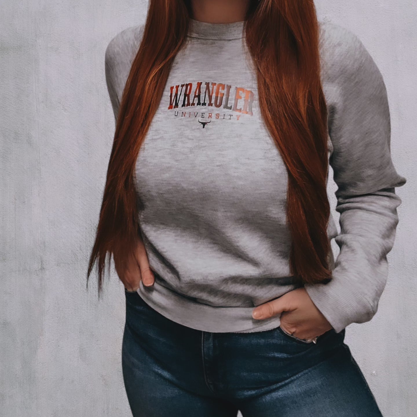 Vintage crewneck with wrangler logo