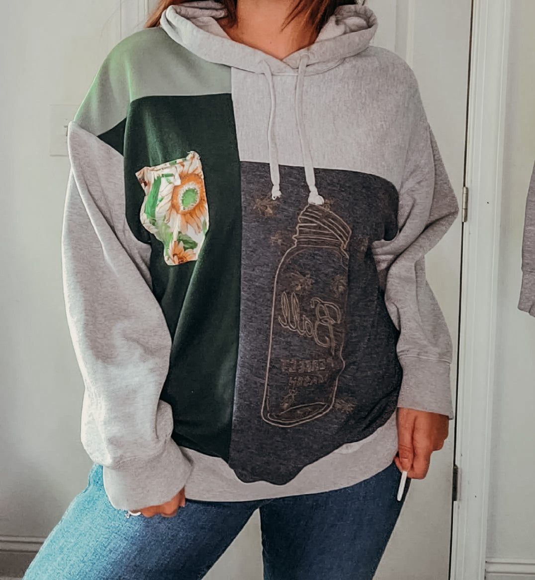 Southern Summer patchwork hoodie