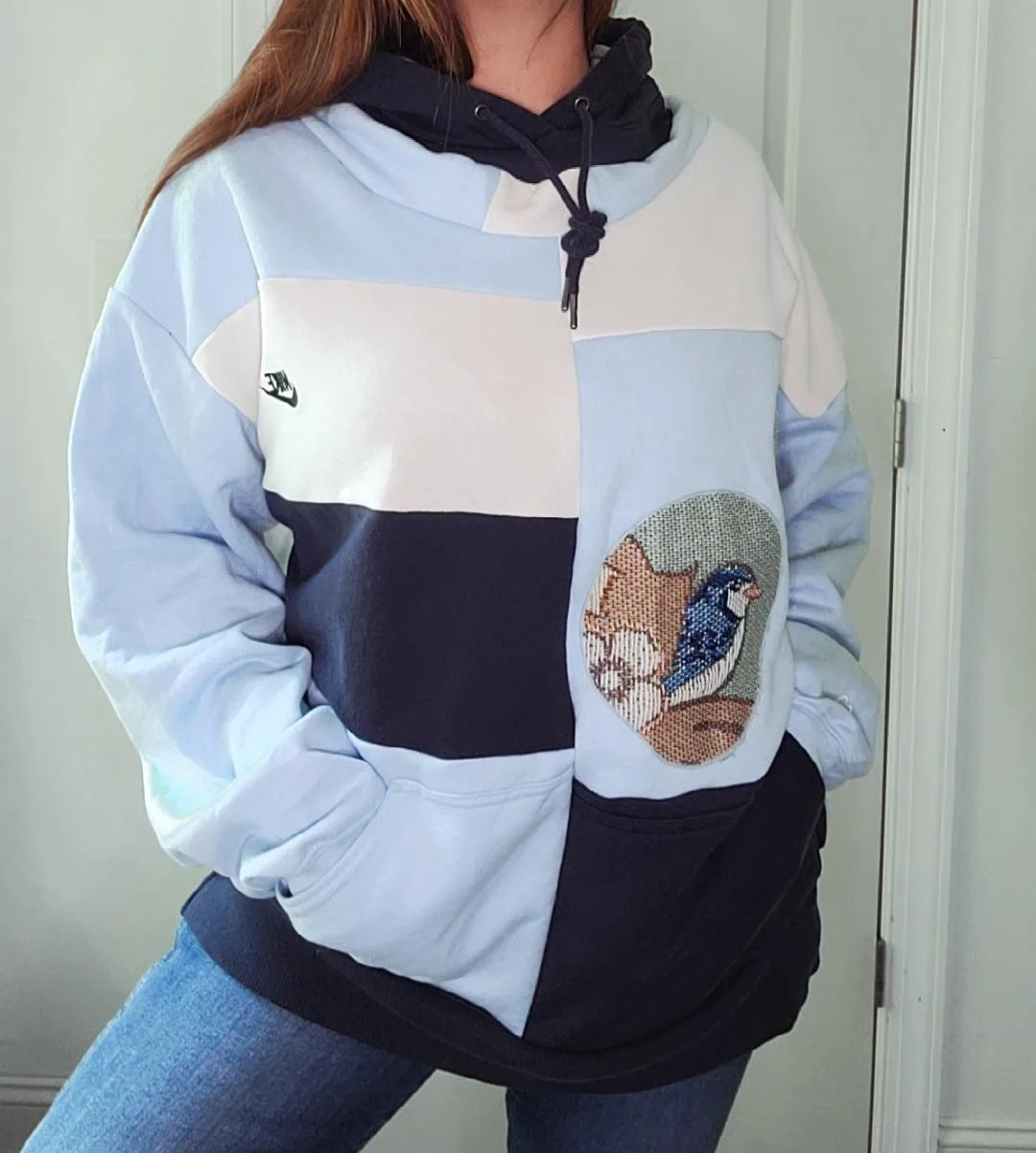 Bluebird Nike patchwork hoodie