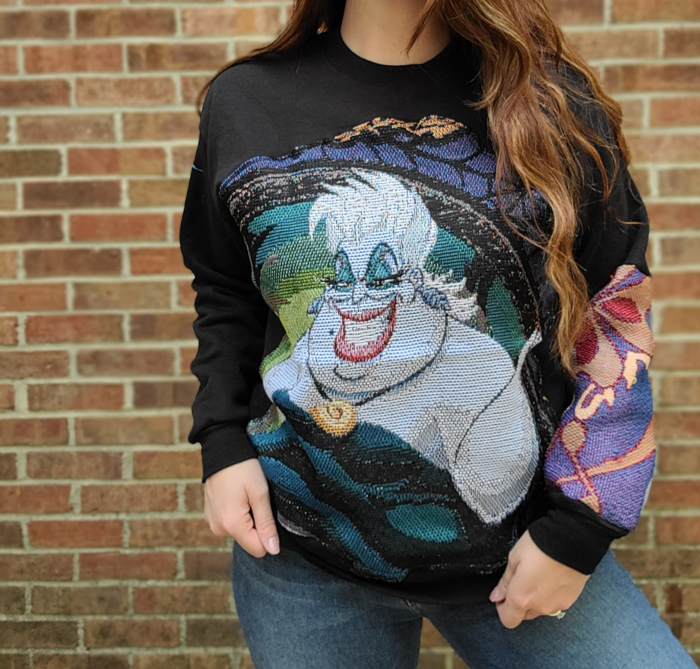 Disney Ursula tapestry crewneck