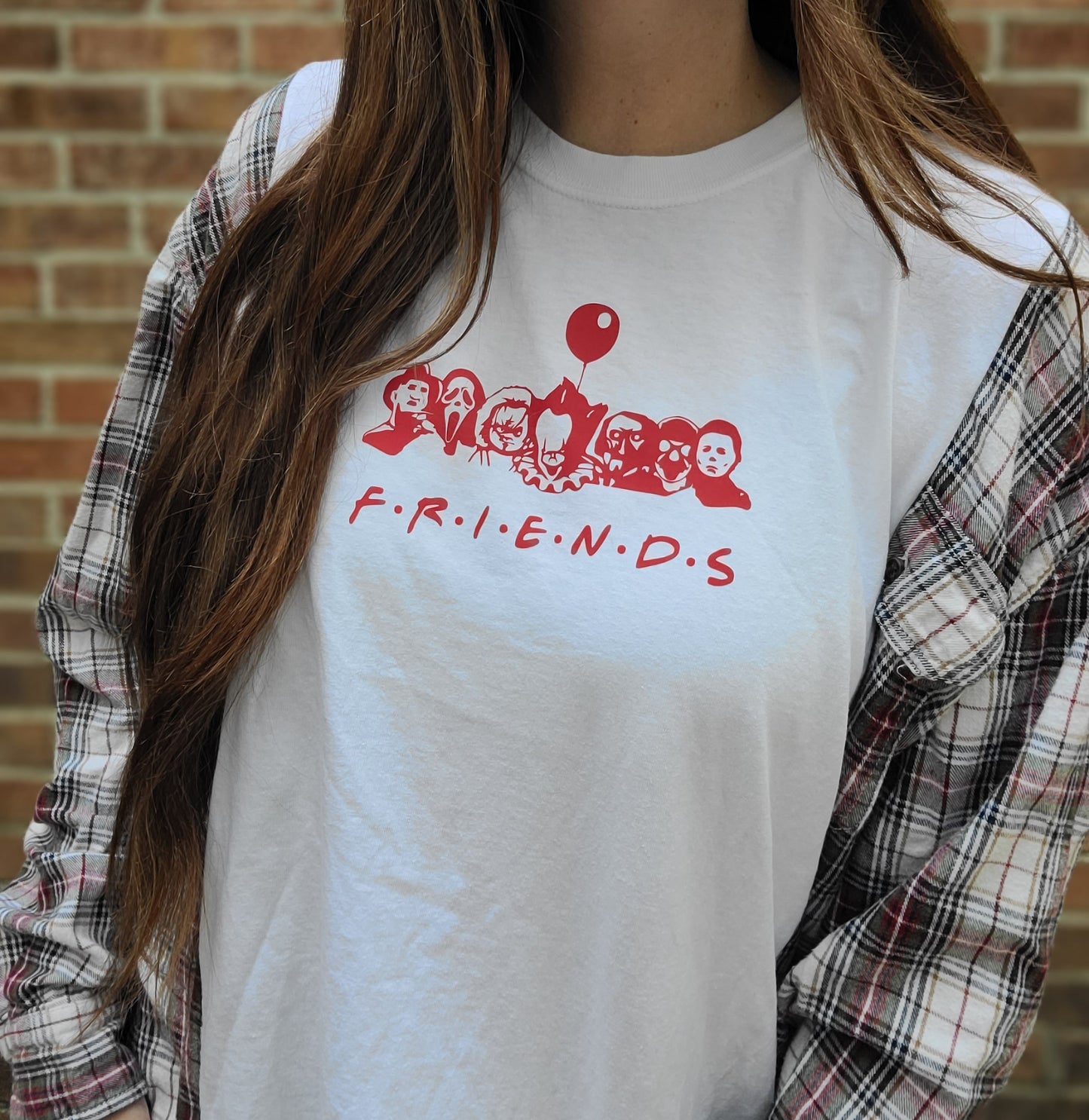 Halloween friends flannel tee