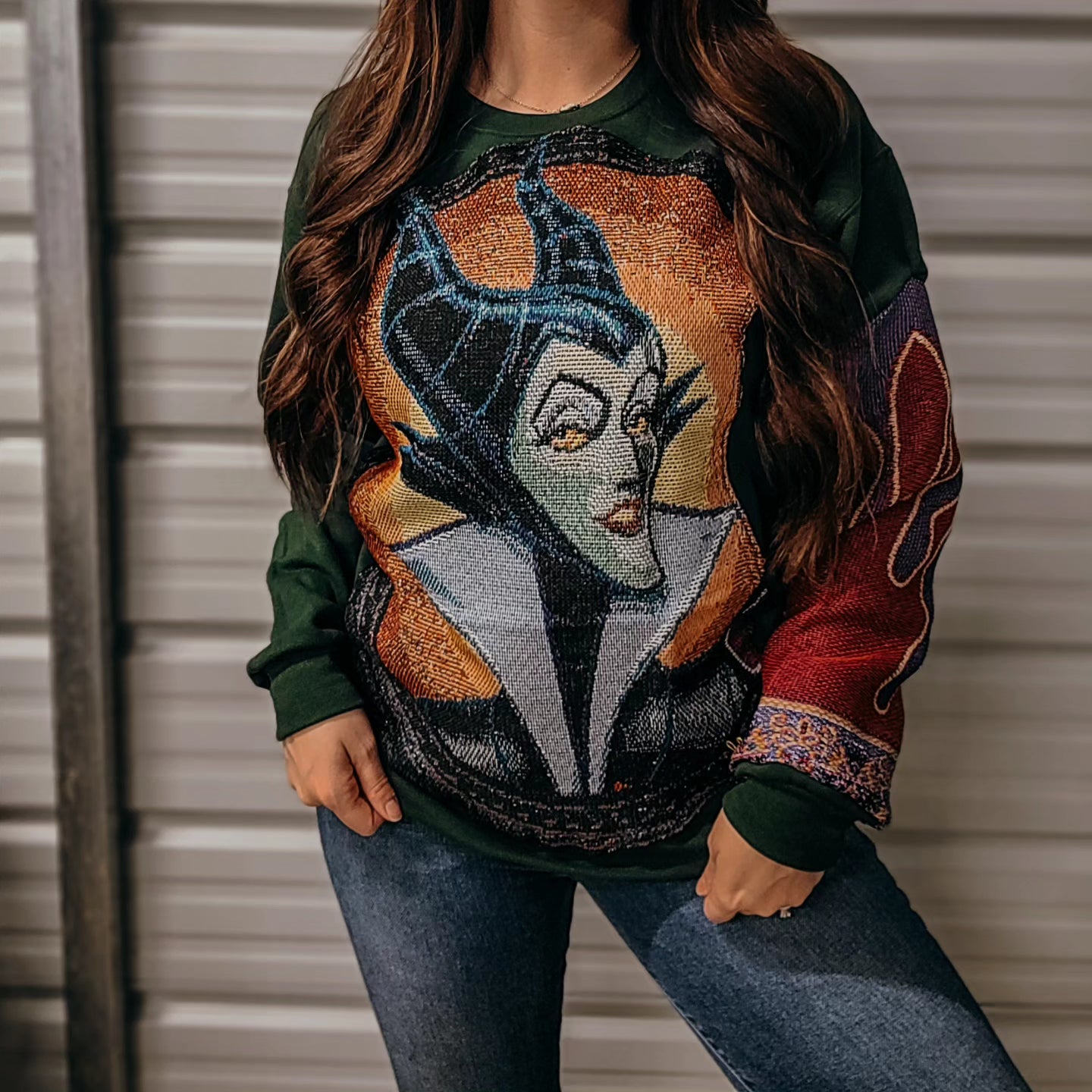 🖤 Maleficent tapestry crewneck